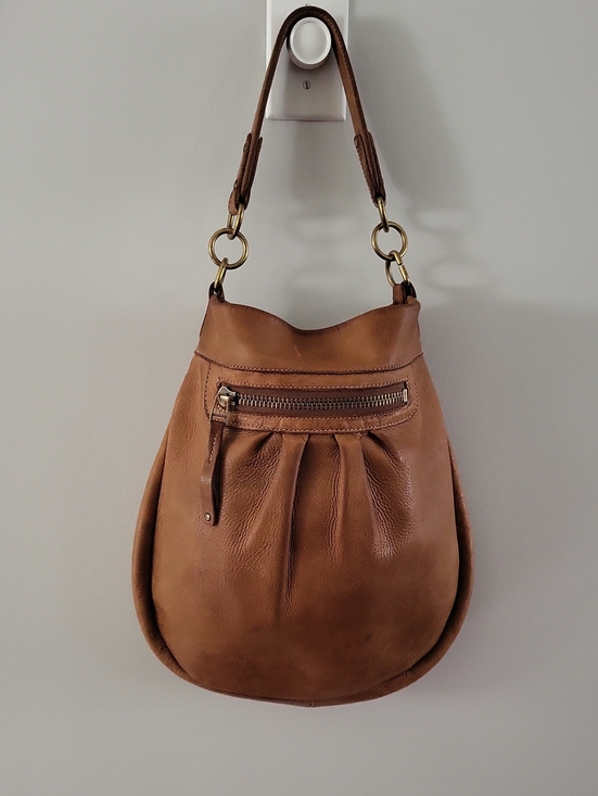 Roots Handbags - Roots Tribe Leather Shoulder Bag with Front Zip